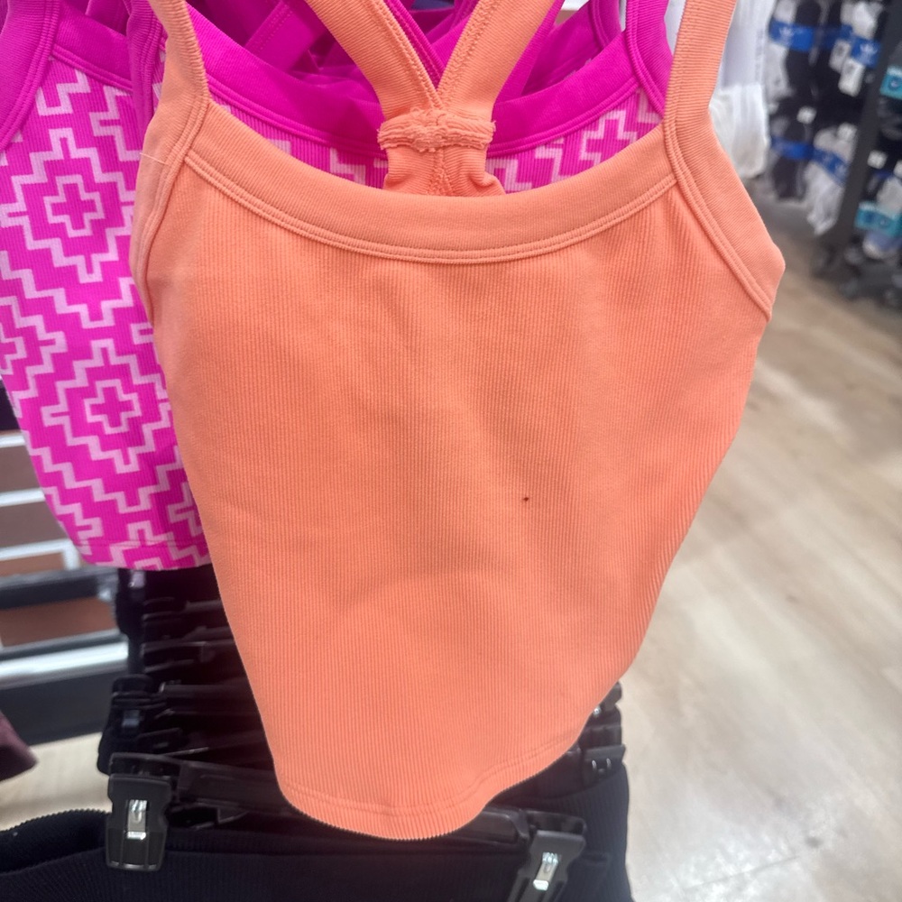 Free People Vibrant Orange Tank Top
